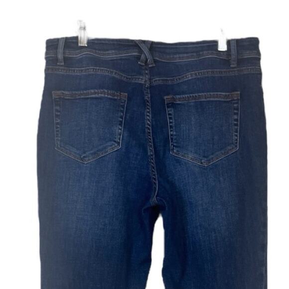 J. Jill Jeans Straight Leg Ankle High Rise Dark Wash Women’s Size 12 - Picture 4 of 7